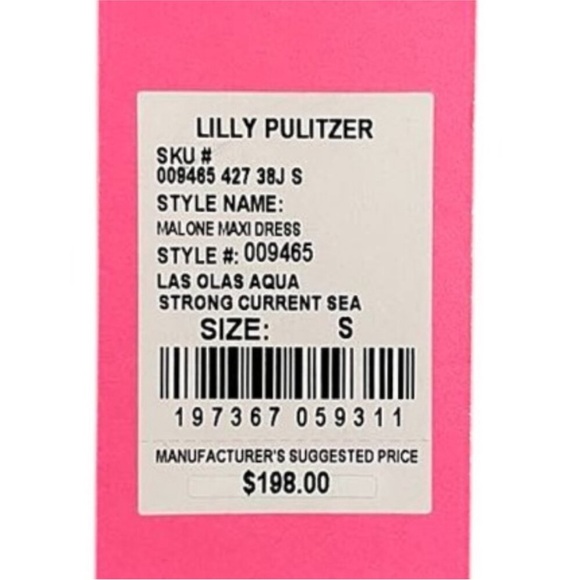 Lilly Pulitzer Malone Cotton Maxi Dress in  Las Olas Aqua NWT - Size Small - Picture 5 of 7